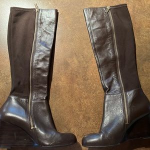 Michael’s Kors brown below the knee wedge boots